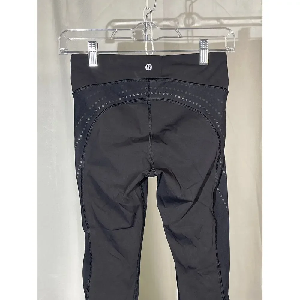 Lululemon‎ Stop at Nothing Black Crop.